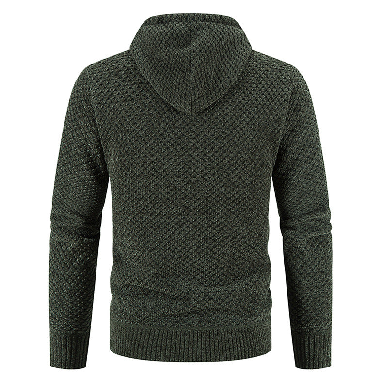 Cardigan en maille côtelée chaude pour homme