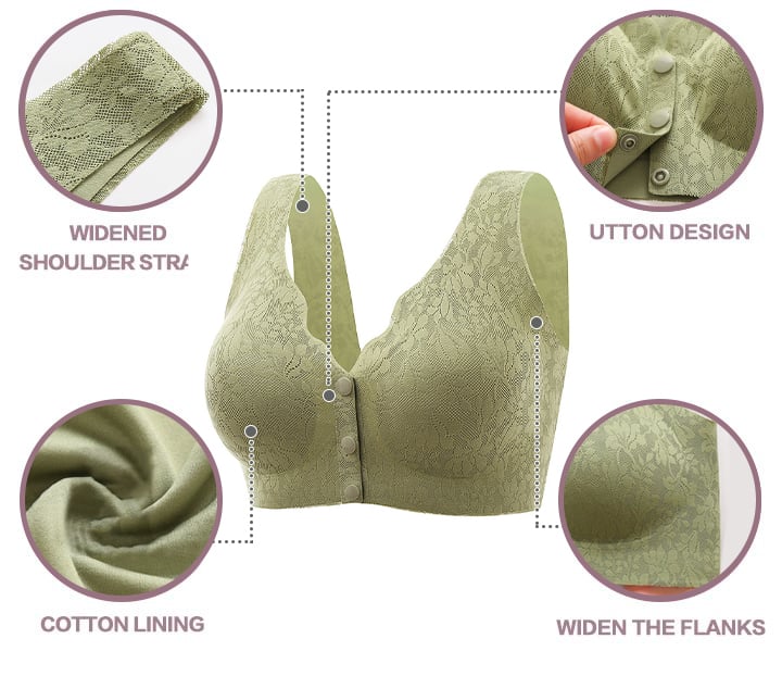 🔥Achetez-en 1, obtenez-en 2 gratuitement maintenant🔥 Soutien-gorge sans armature doux avec boutons à l'avant