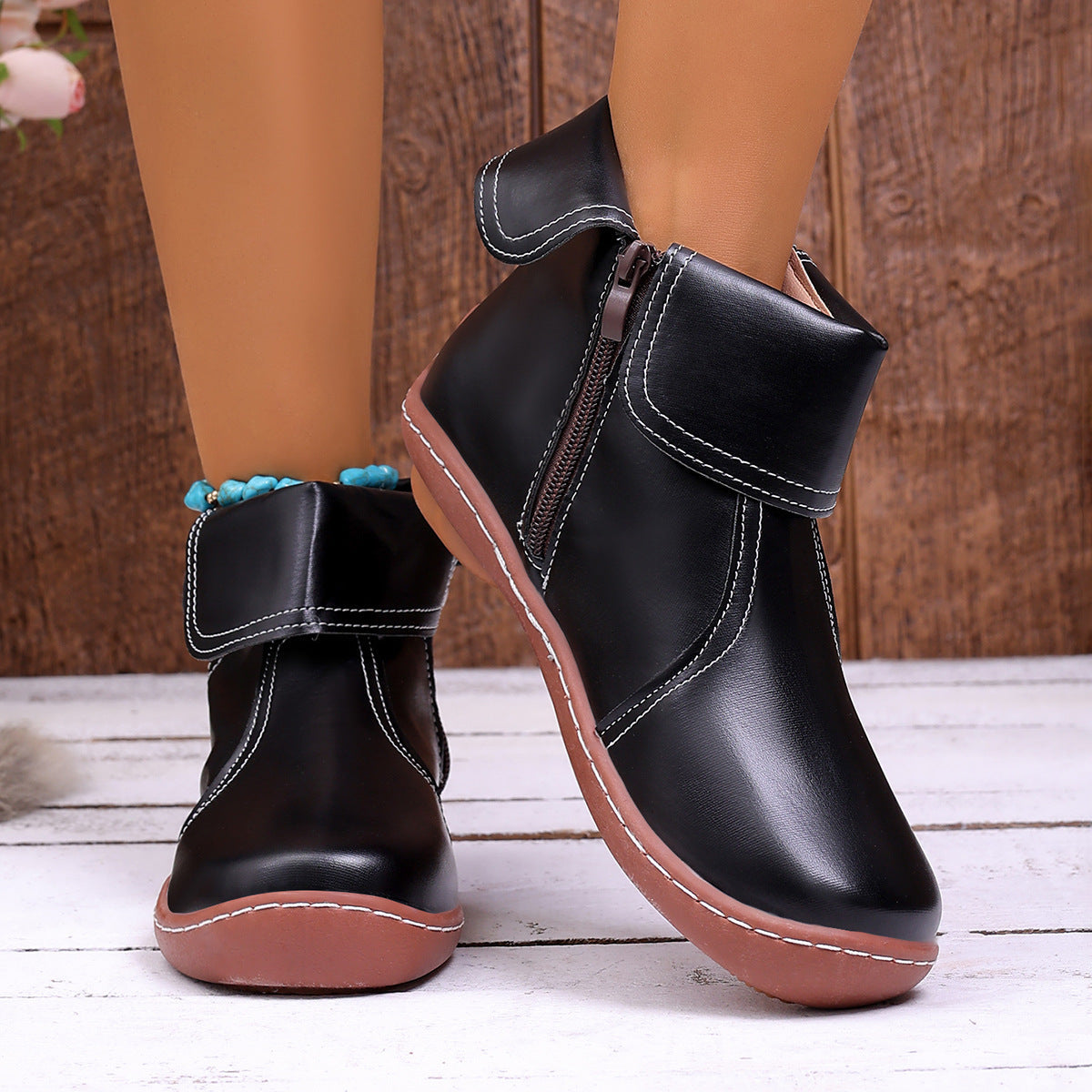 ⏰Dernier Jour ! 45% de RABAIS🔥Bottes de Marche Orthopédiques en Cuir Véritable pour Femmes