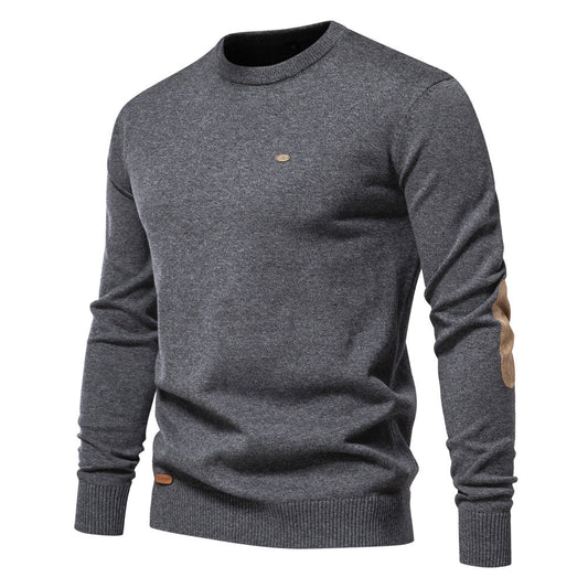 Pull en maille ras-du-cou décontracté pour hommes